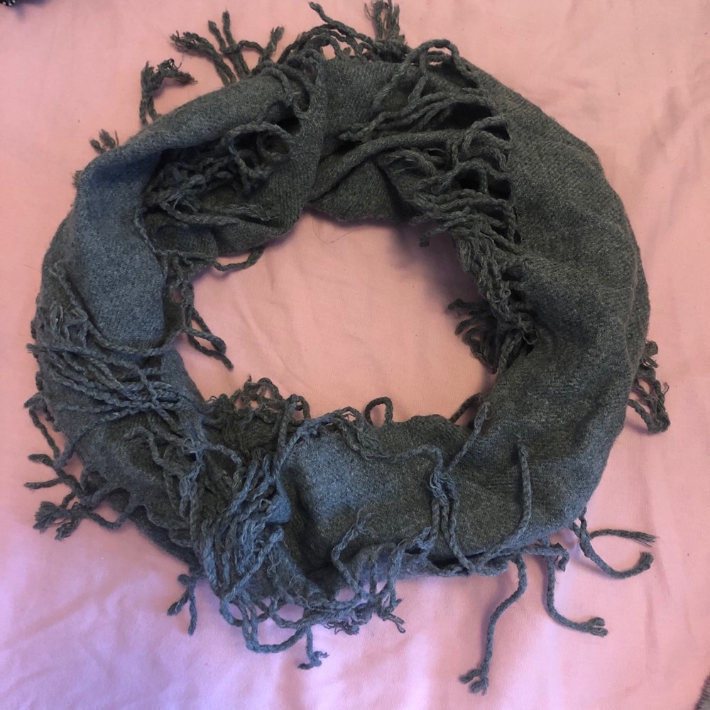 Gray infinity scarf